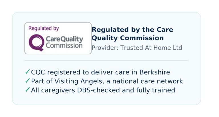CQC regulated home care provider Visiting Angels Berkshire