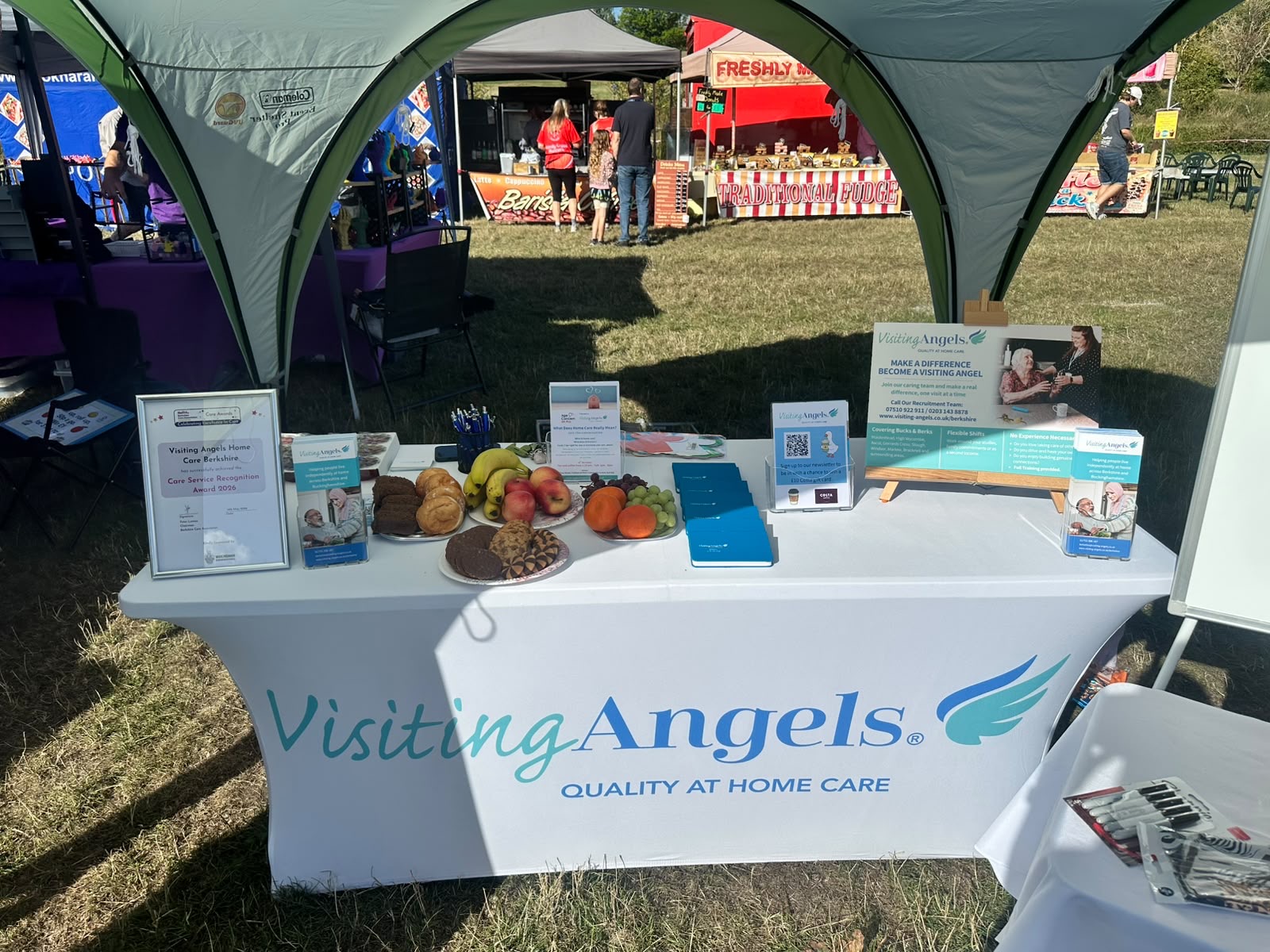 Visiting Angels Berkshire stall at the Cookham Fun Regatta