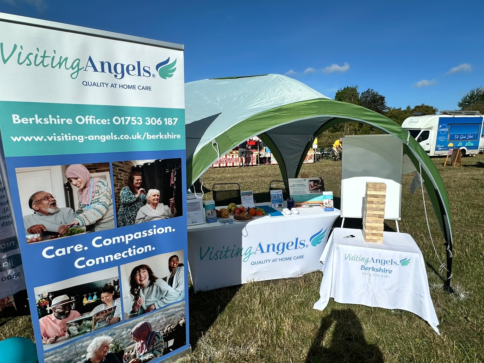 Visiting Angels Berkshire stall with local community partners at the Cookham Fun Regatta
