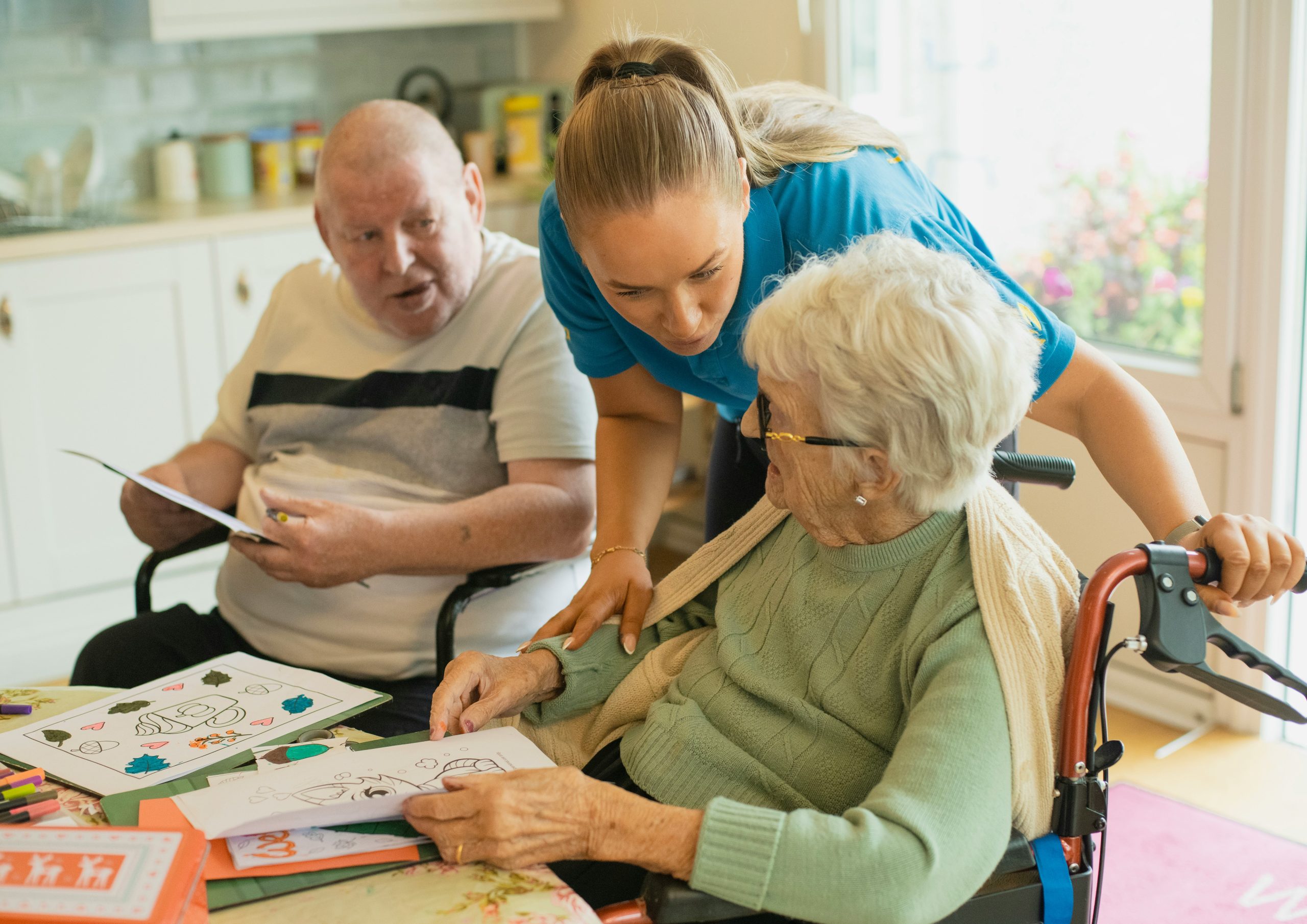 carer with two clients