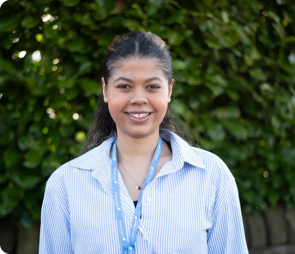Professional Visiting Angels home carer in Middlesex — compassionate, DBS-checked in-home care across Harrow and Watford