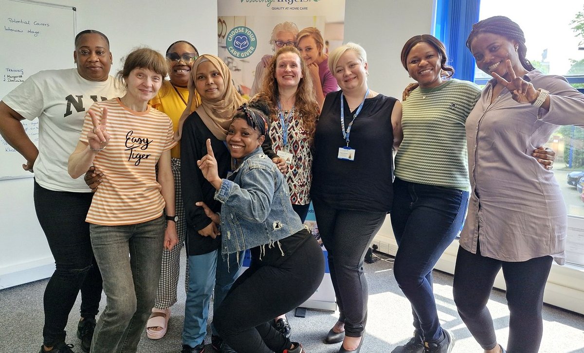 The Visiting Angels South East London team together in the office